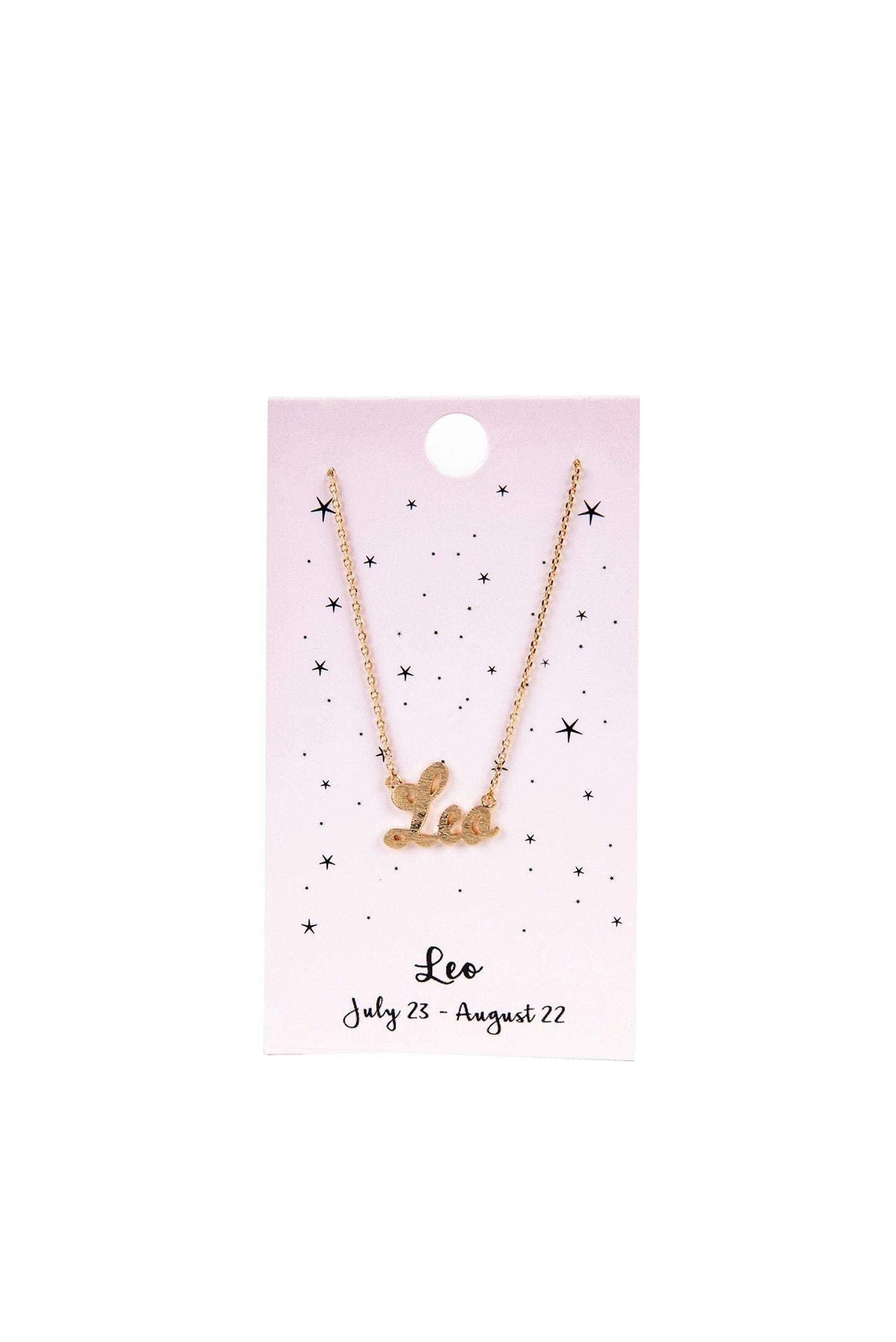 Zodiac Script Necklace - Lady Occasions