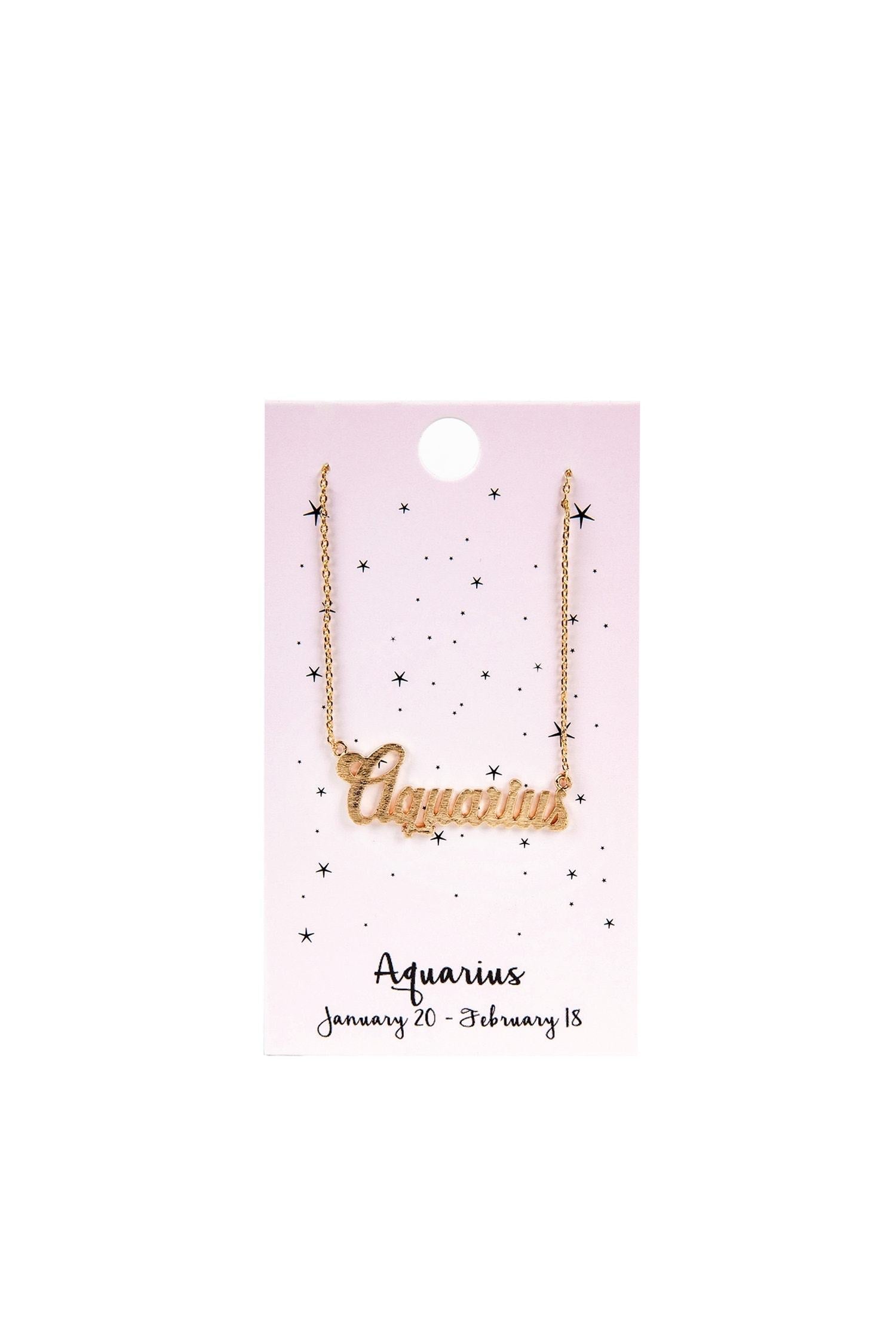 Zodiac Script Necklace - Lady Occasions