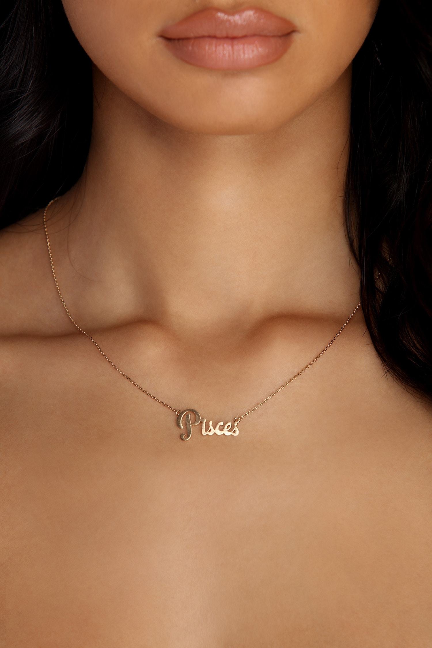 Zodiac Script Necklace - Lady Occasions