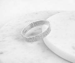 Rows of Radiance Cuff Bracelet - Lady Occasions