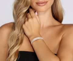 Rows of Radiance Cuff Bracelet - Lady Occasions