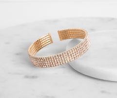 Rows of Radiance Cuff Bracelet - Lady Occasions