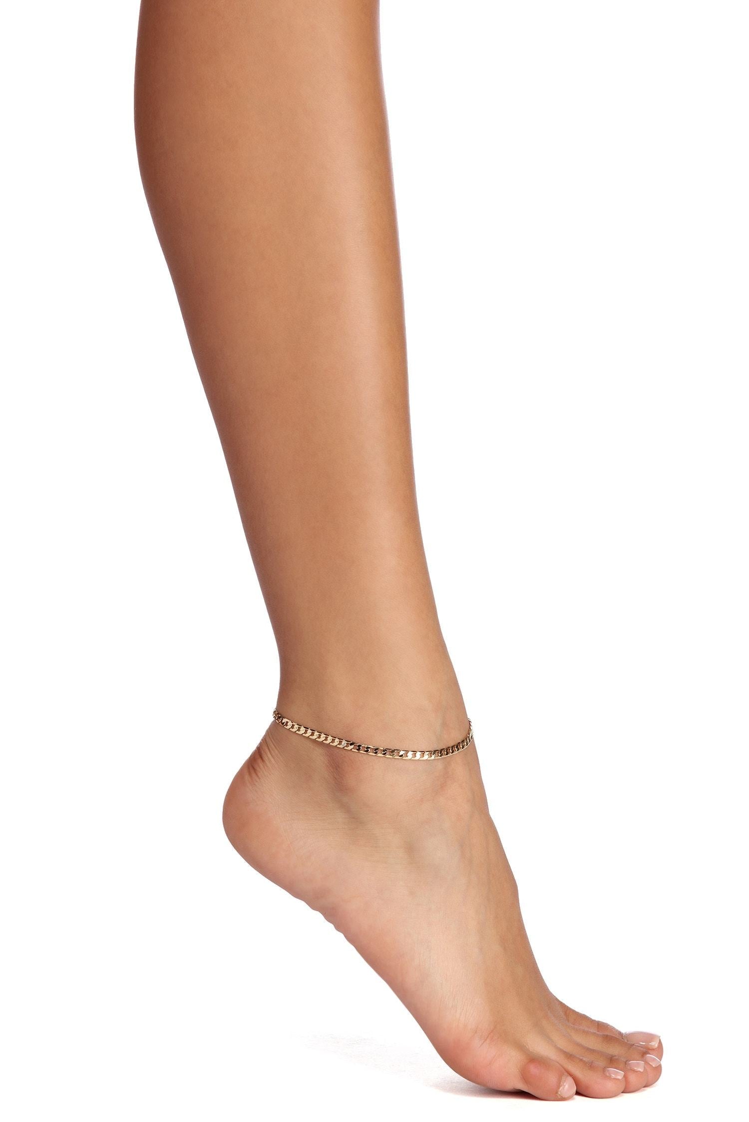 Basic Chain Link Anklet - Lady Occasions