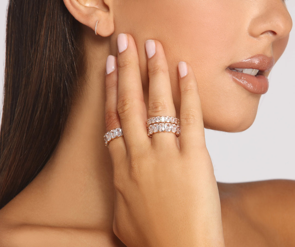 Cubic Zirconia Infinity Band Rings - Lady Occasions