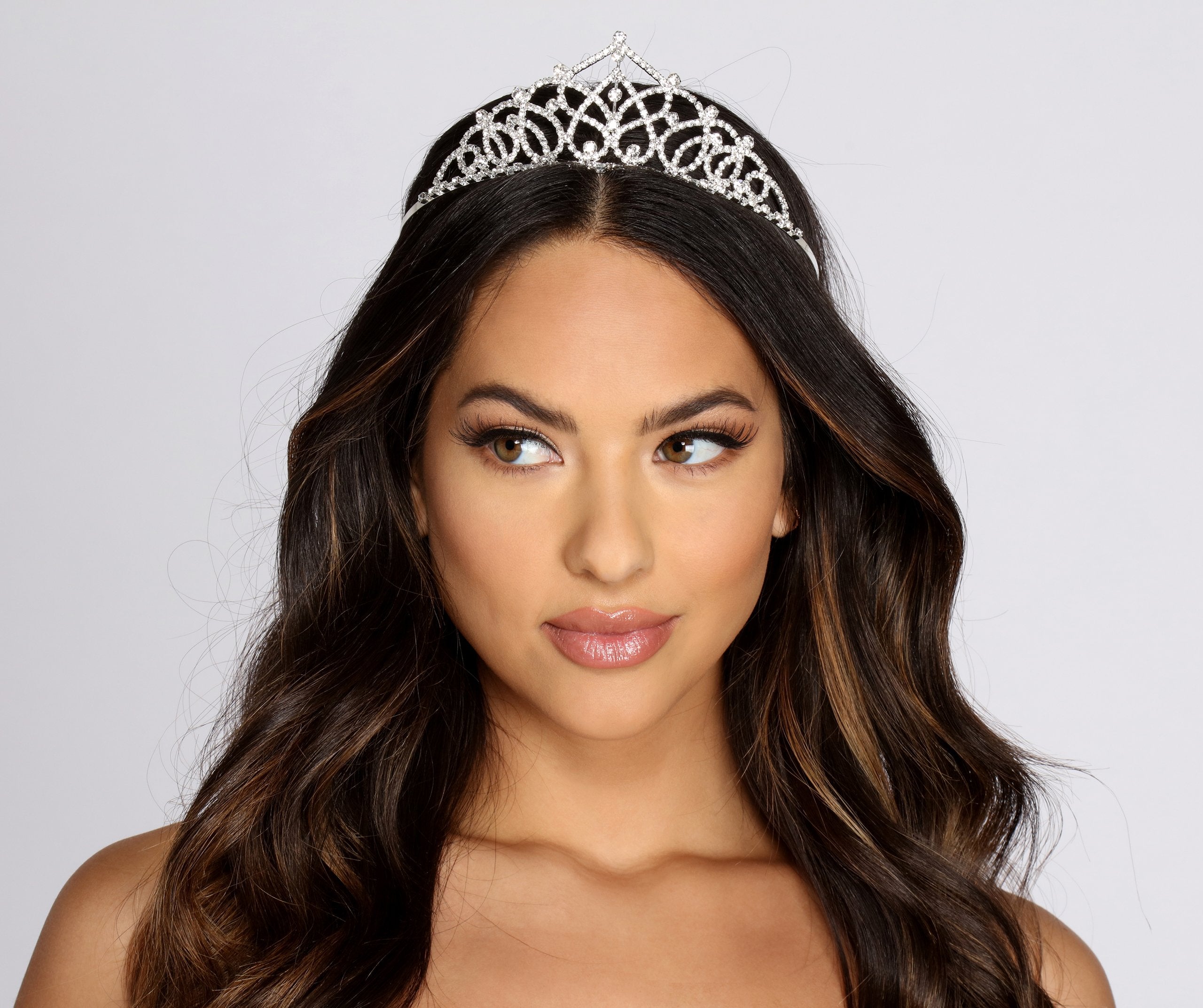 Straight Royalty Rhinestone Tiara - Lady Occasions