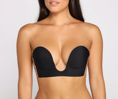 Plunging Adhesive Backless Bra - Lady Occasions