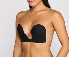 Plunging Adhesive Backless Bra - Lady Occasions