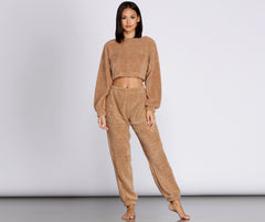 Cozier Than Ever Sherpa PJ Joggers - Lady Occasions