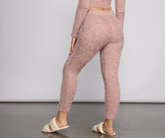 Mid Rise Eyelash Knit Pajama Leggings - Lady Occasions