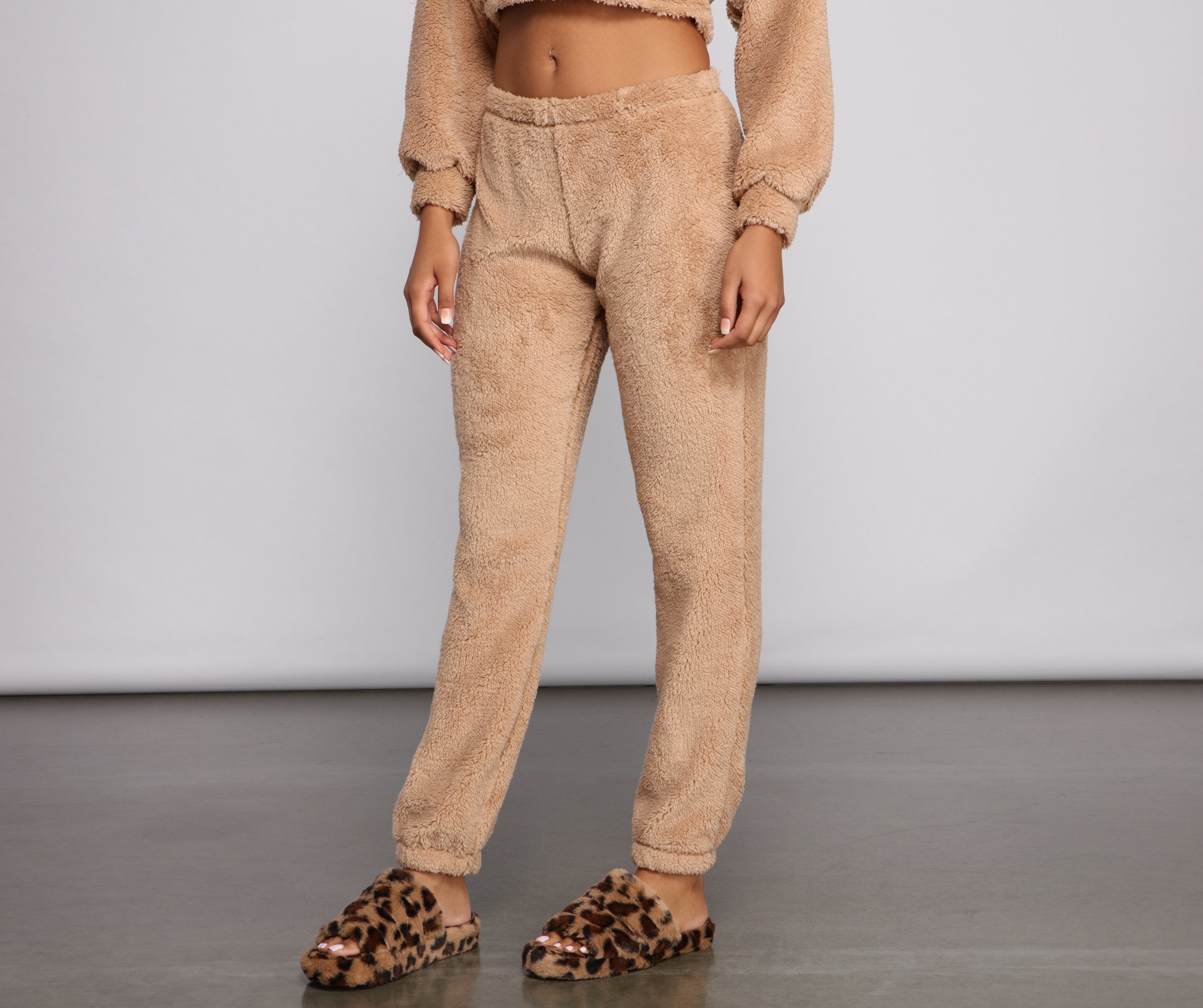 Cozy Cutie Sherpa Pajama Joggers - Lady Occasions