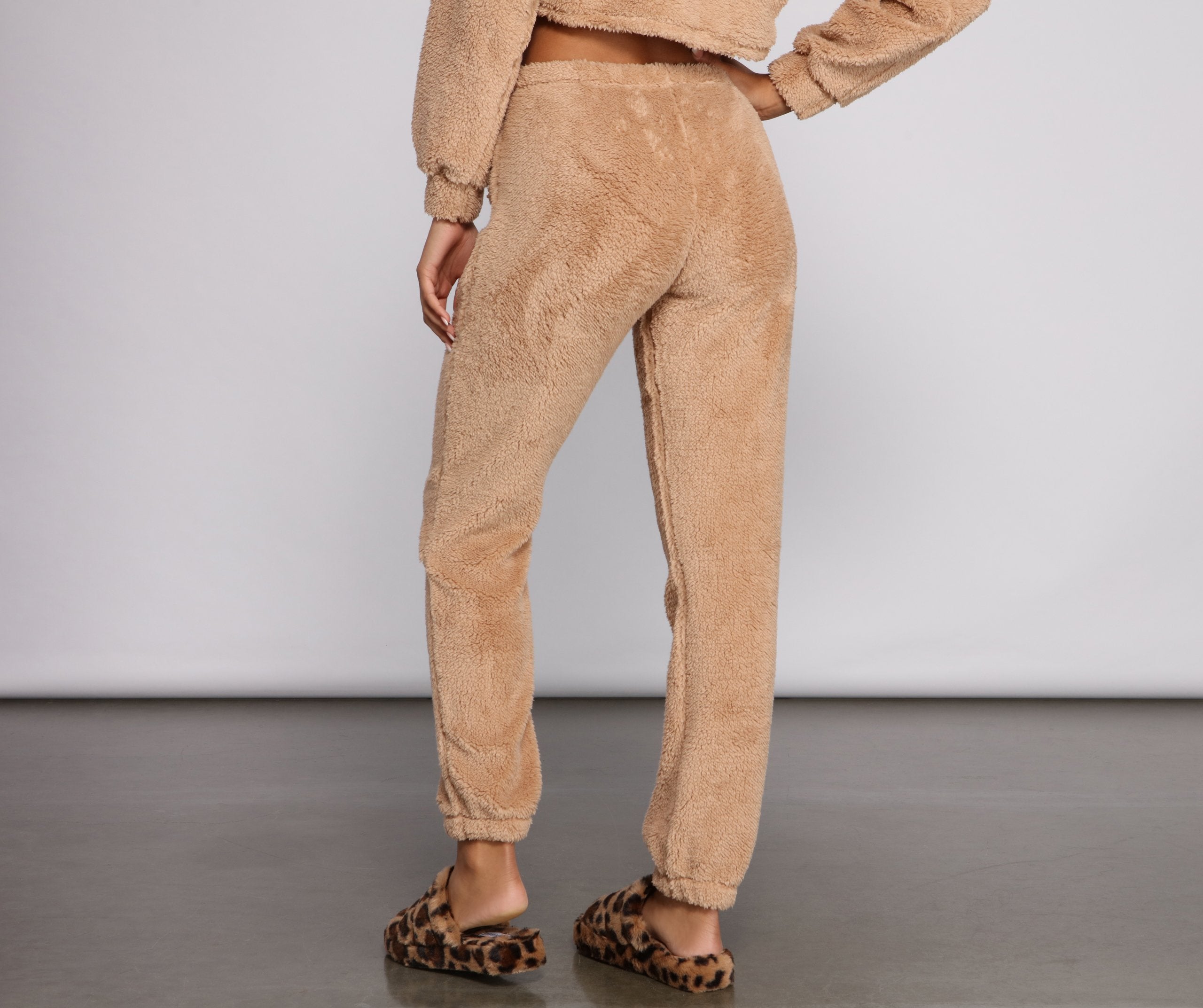 Cozy Cutie Sherpa Pajama Joggers - Lady Occasions