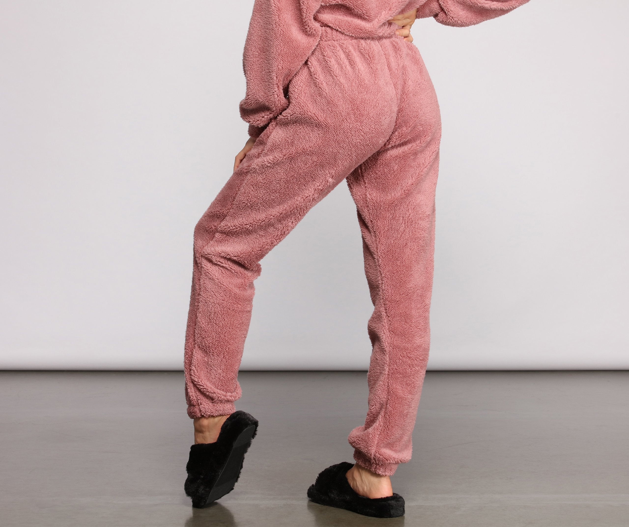 Cozy Cutie Sherpa Pajama Joggers - Lady Occasions