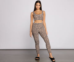 High Waist Leopard Print Pajama Leggings - Lady Occasions