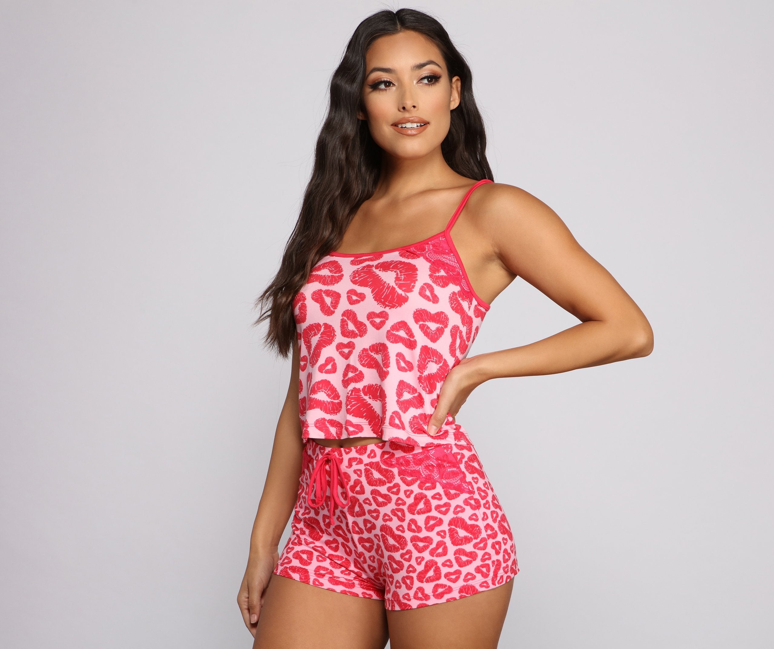 Hello Gorgeous Robe and Pajama Tank With Shorts Set - Lady Occasions