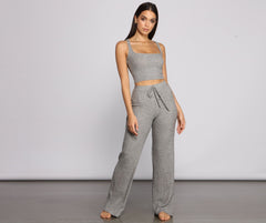 Basic Brushed Knit Pajama Pants - Lady Occasions