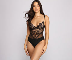 Chic And Sultry Lace Mesh Teddy - Lady Occasions