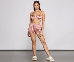 Dreaming of Luxe Satin Pajama Shorts - Lady Occasions