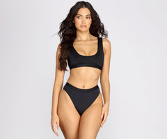 Minimal High Waist Swim Bottoms - Lady Occasions