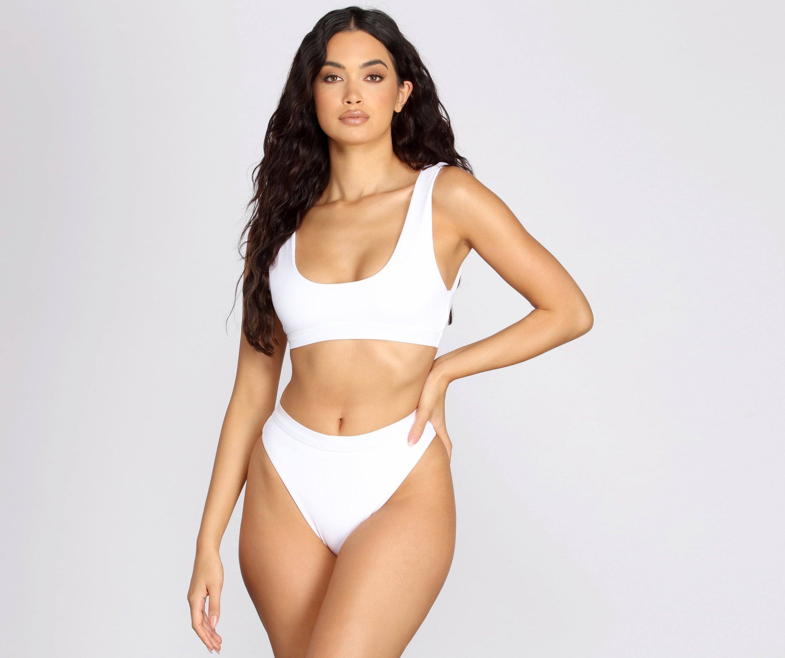 Minimal High Waist Swim Bottoms - Lady Occasions