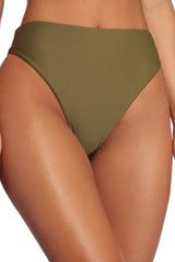 High Waist Basic Cut Swim Bottoms - Lady Occasions