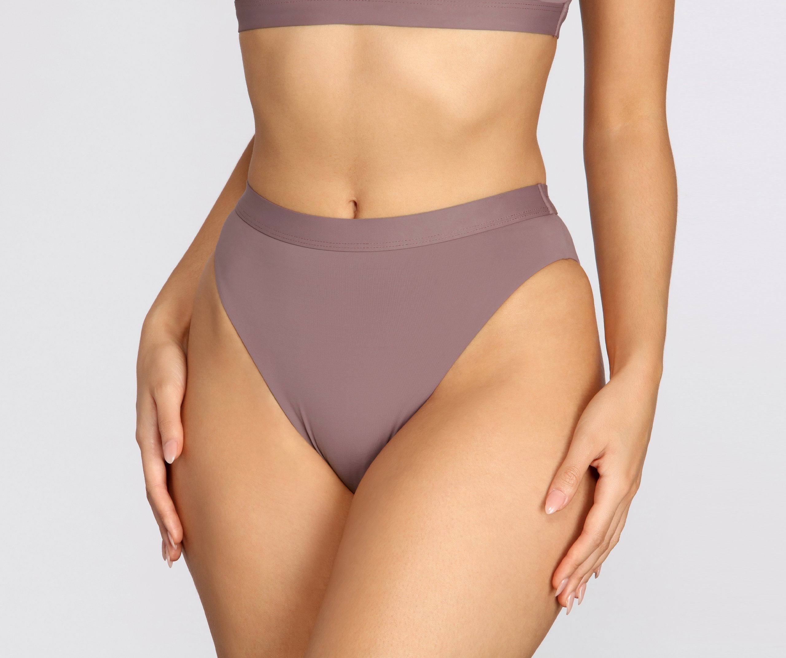 Minimal High Waist Swim Bottoms - Lady Occasions