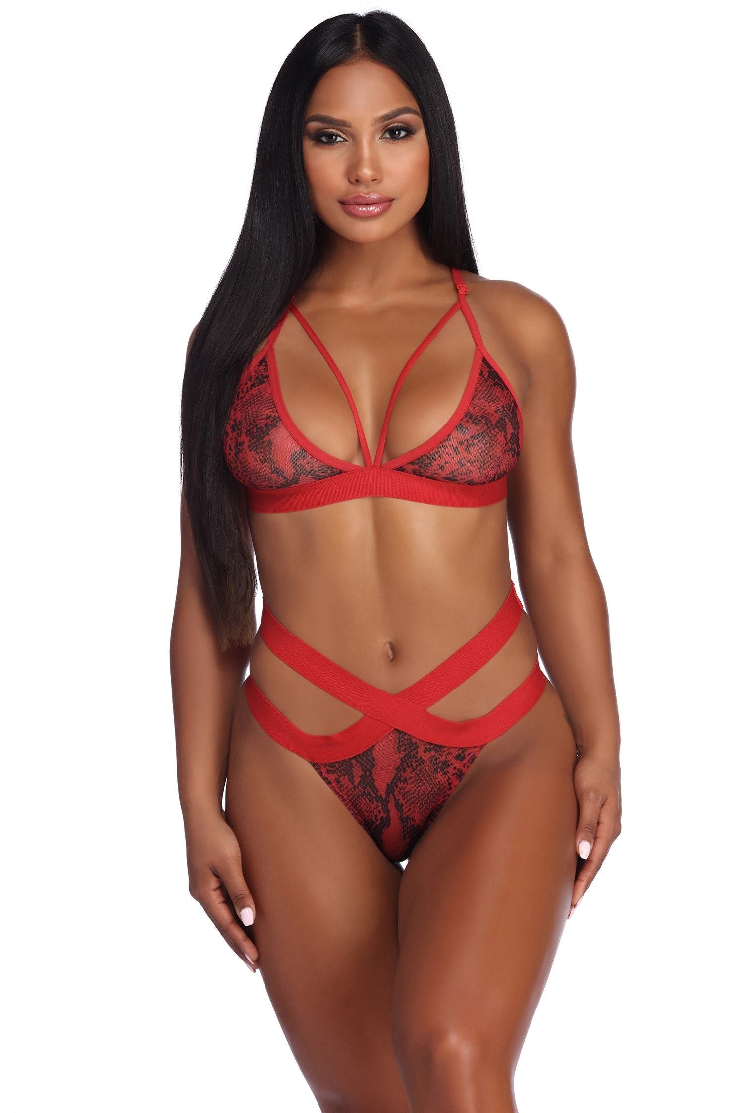 Tameless Taste Bralette And Panty Set - Lady Occasions