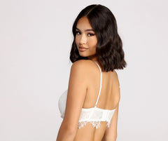 Longline Scalloped Lace Bralette - Lady Occasions