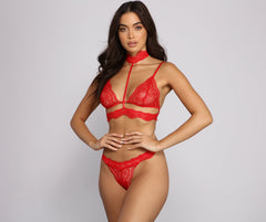 All About The Lace Triangle Bra And Panty Set - Lady Occasions