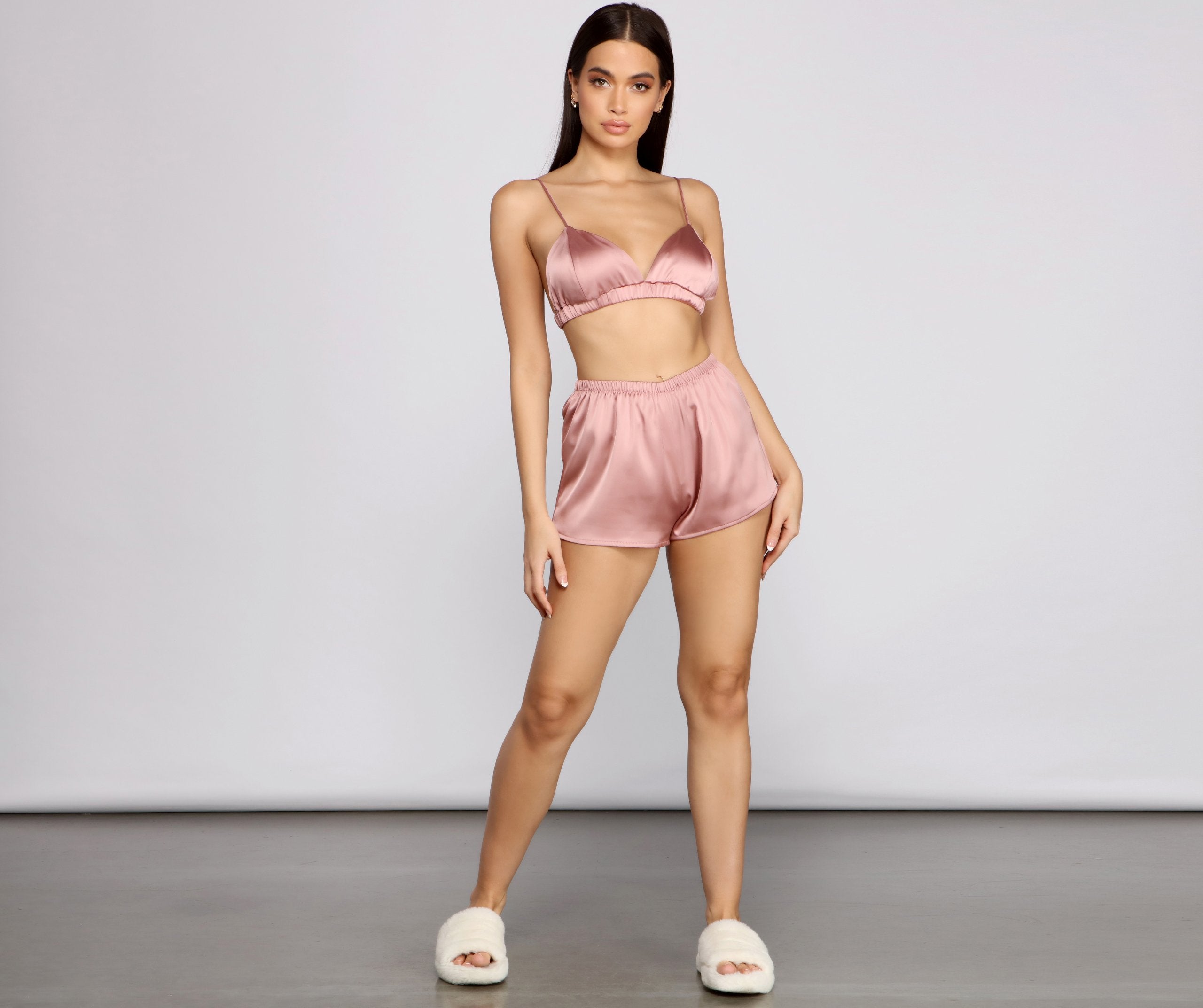 Dreaming of Luxe Satin Pajama Bralette - Lady Occasions