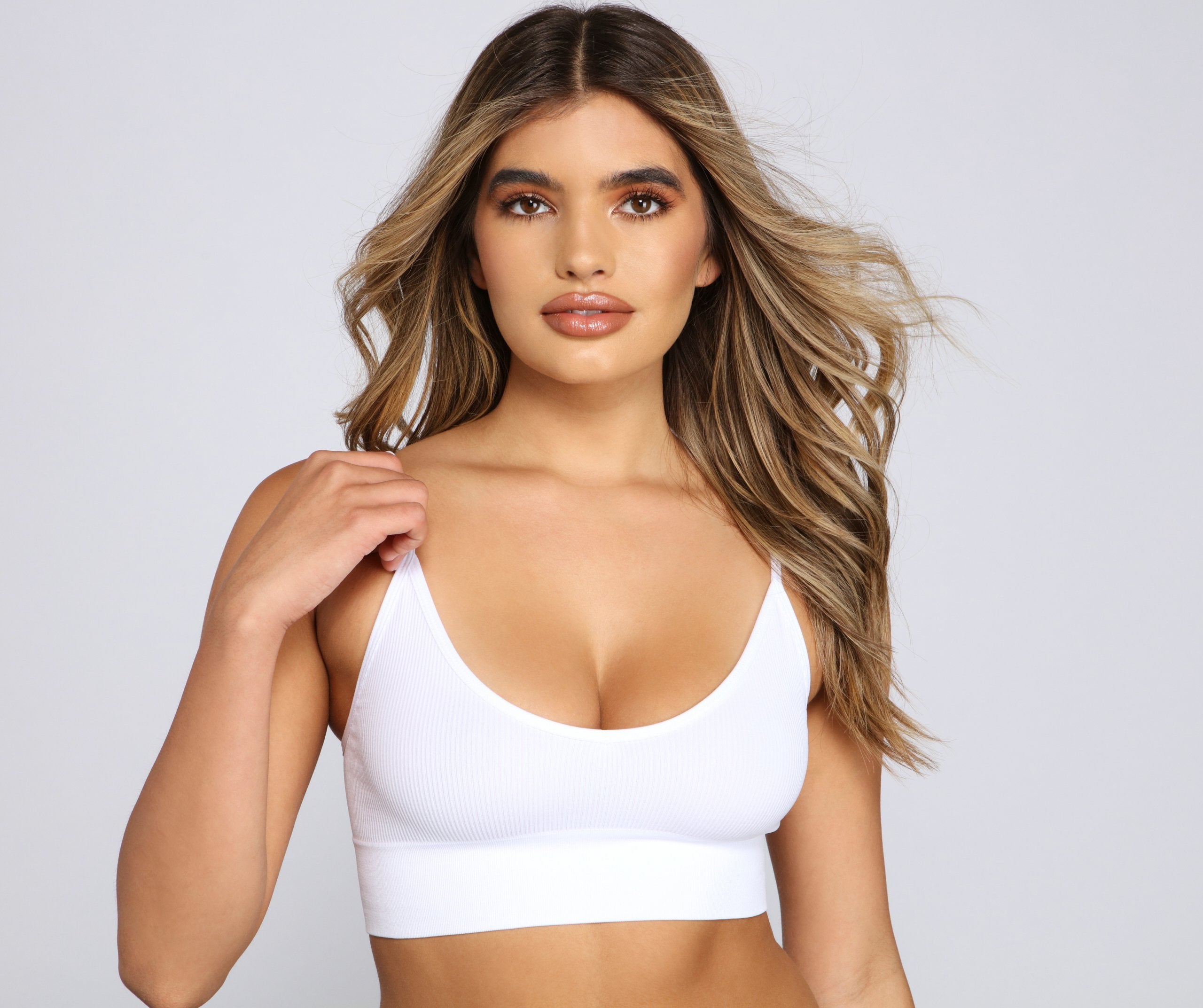 Essential Basic Ribbed Knit Bralette - Lady Occasions