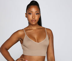 Essential Basic Ribbed Knit Bralette - Lady Occasions