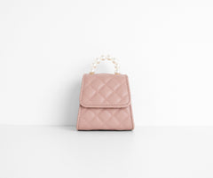 Fancy Babe Pearl Handle Mini Quilted Purse - Lady Occasions