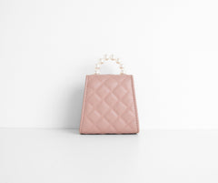 Fancy Babe Pearl Handle Mini Quilted Purse - Lady Occasions