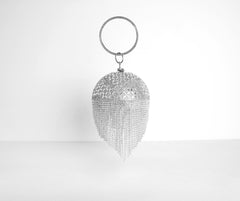 Make The Most Of Tonight Rhinestone Fringe Sphere Clutch - Lady Occasions