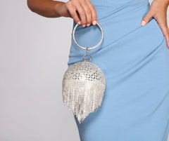 Your Time Rhinestone Sphere Clutch - Lady Occasions