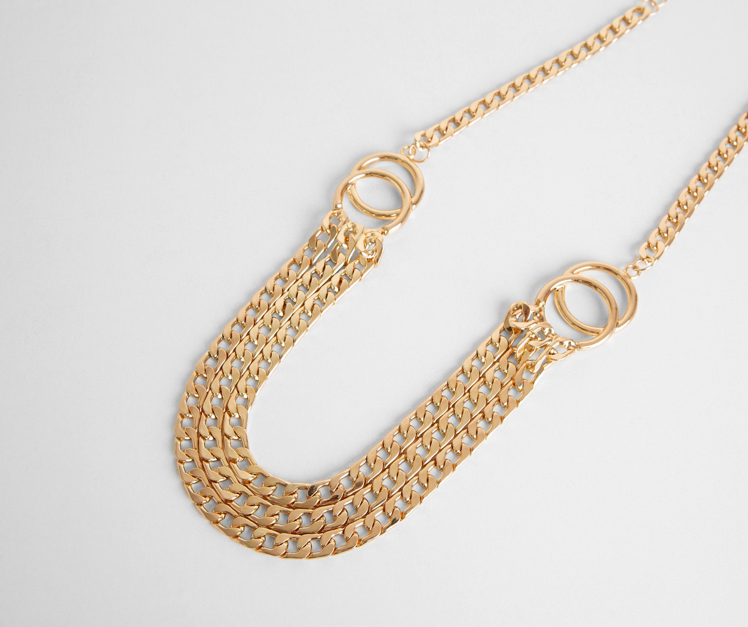 Triple Threat Layered Chain Swag Belt - Lady Occasions
