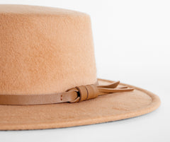 Belted Boater Hat - Lady Occasions