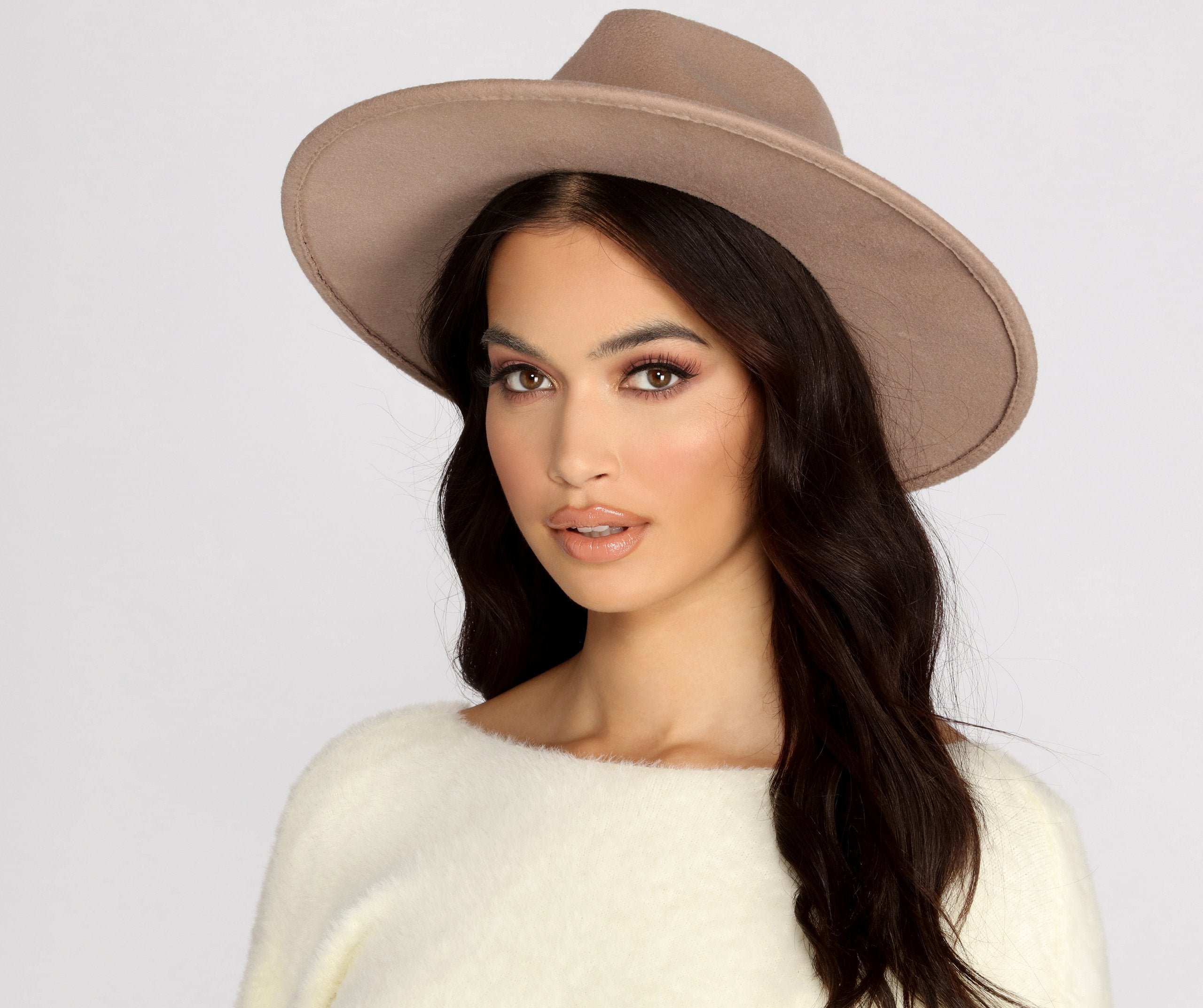 Wide Brim Belted Panama Hat - Lady Occasions