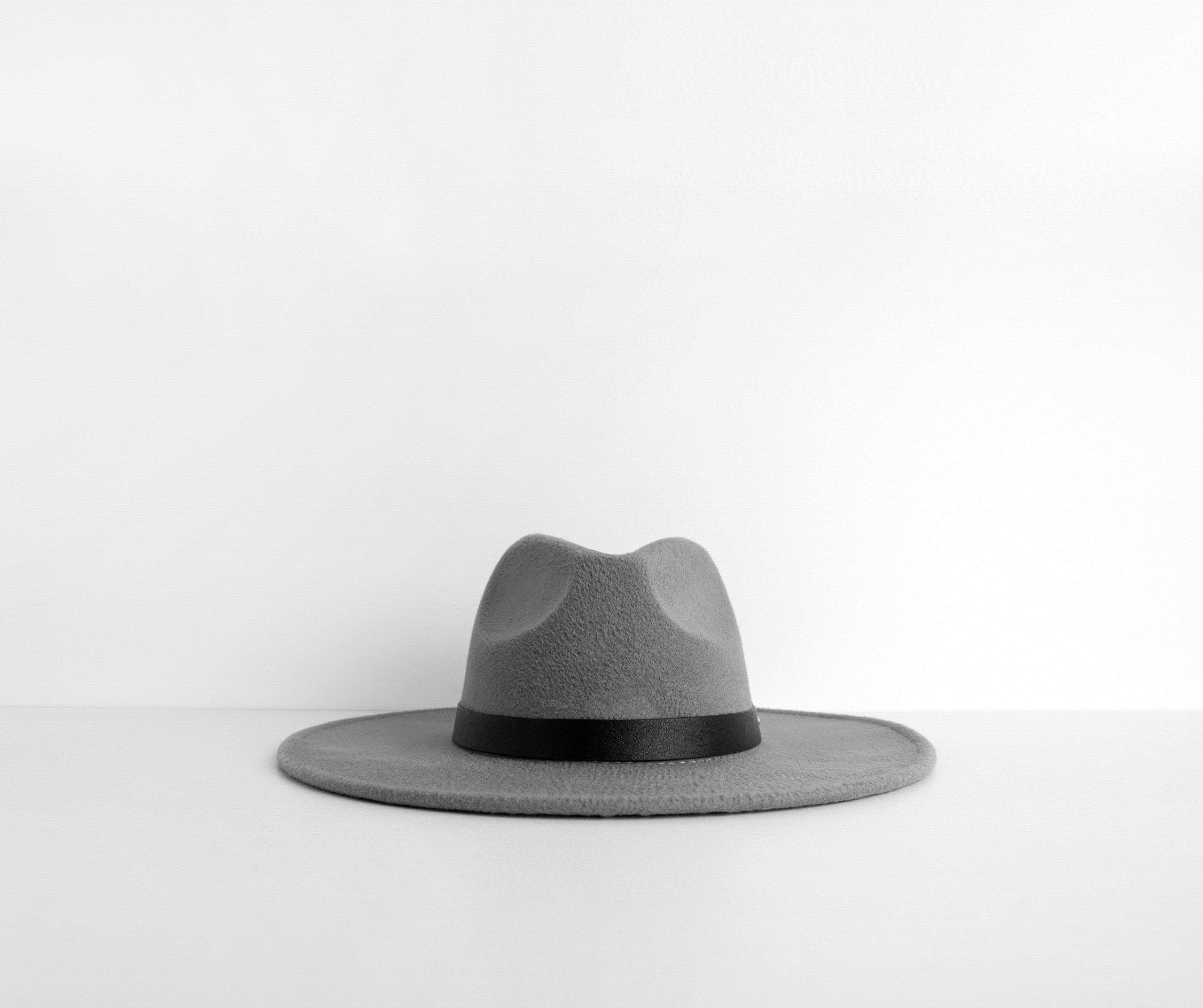 Wide Brim Belted Panama Hat - Lady Occasions