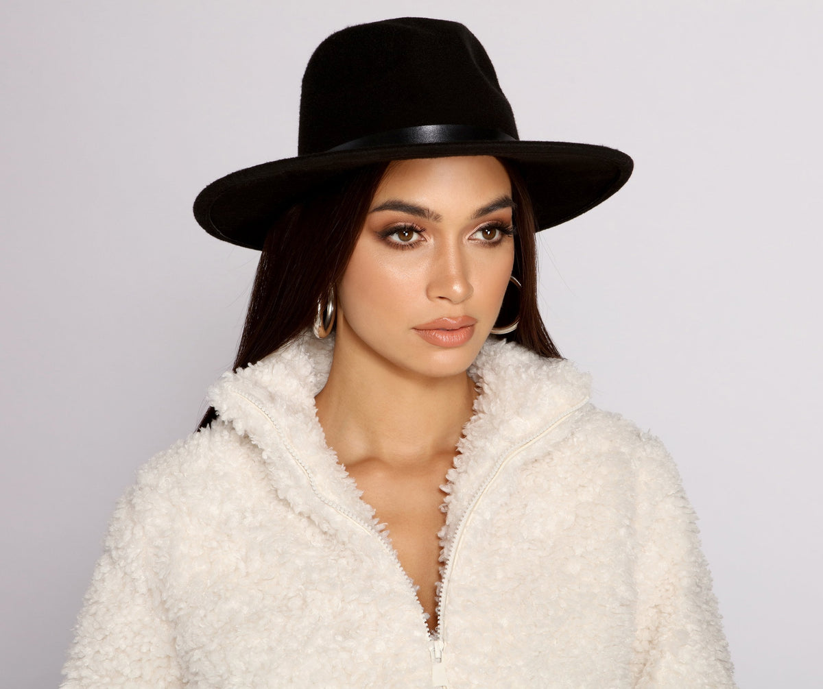 Looks Can Slay Faux Wool Panama Hat - Lady Occasions