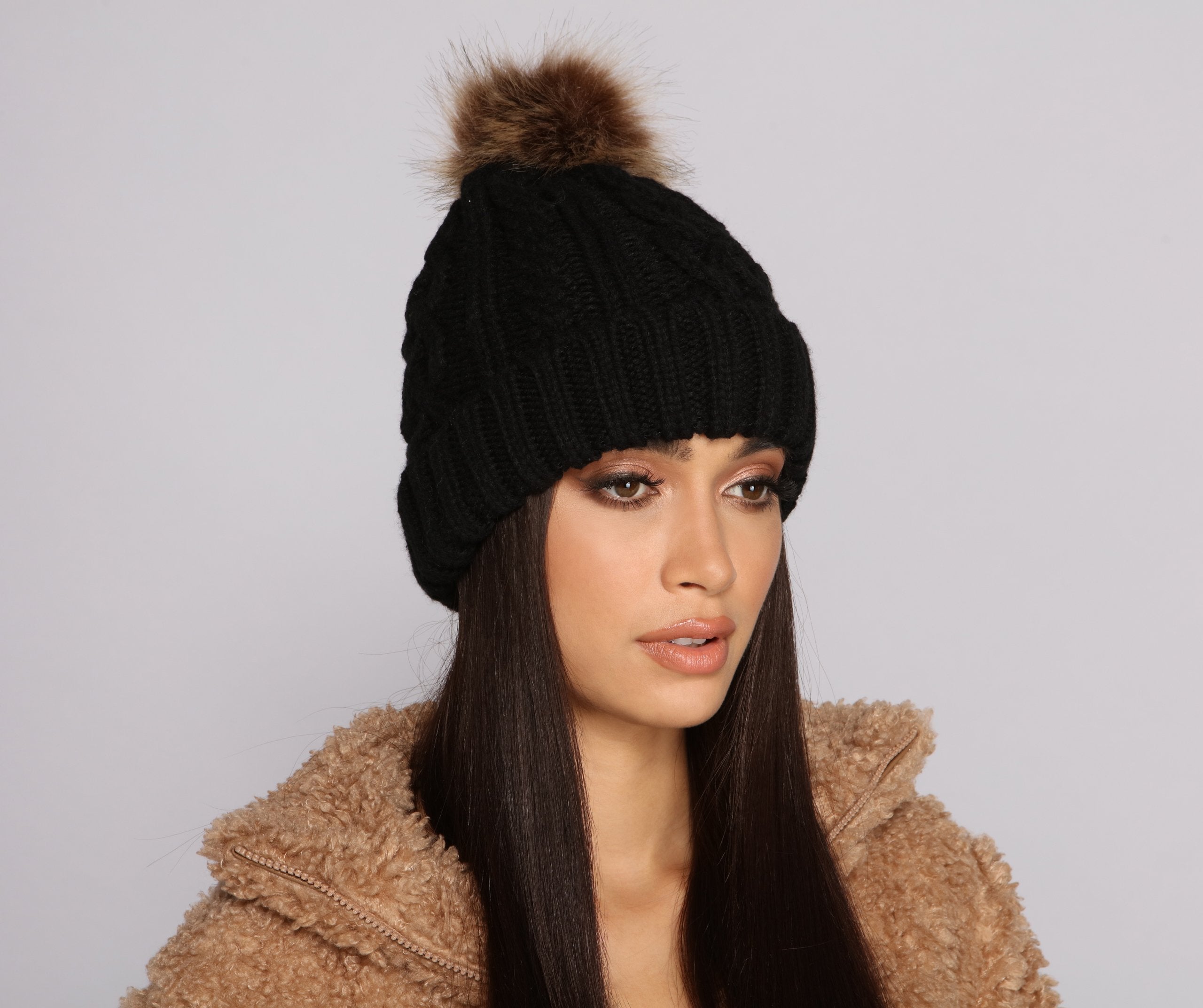 Cozy and Chill Pom Knit Beanie - Lady Occasions