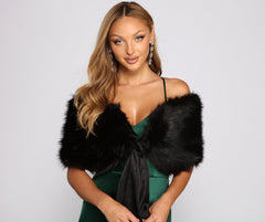 All Class Faux Fur Shawl - Lady Occasions
