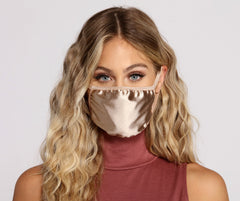 Reusable Satin Face Mask With Earloops - Lady Occasions