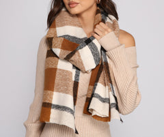 Casual and Chic Plaid Blanket Scarf - Lady Occasions
