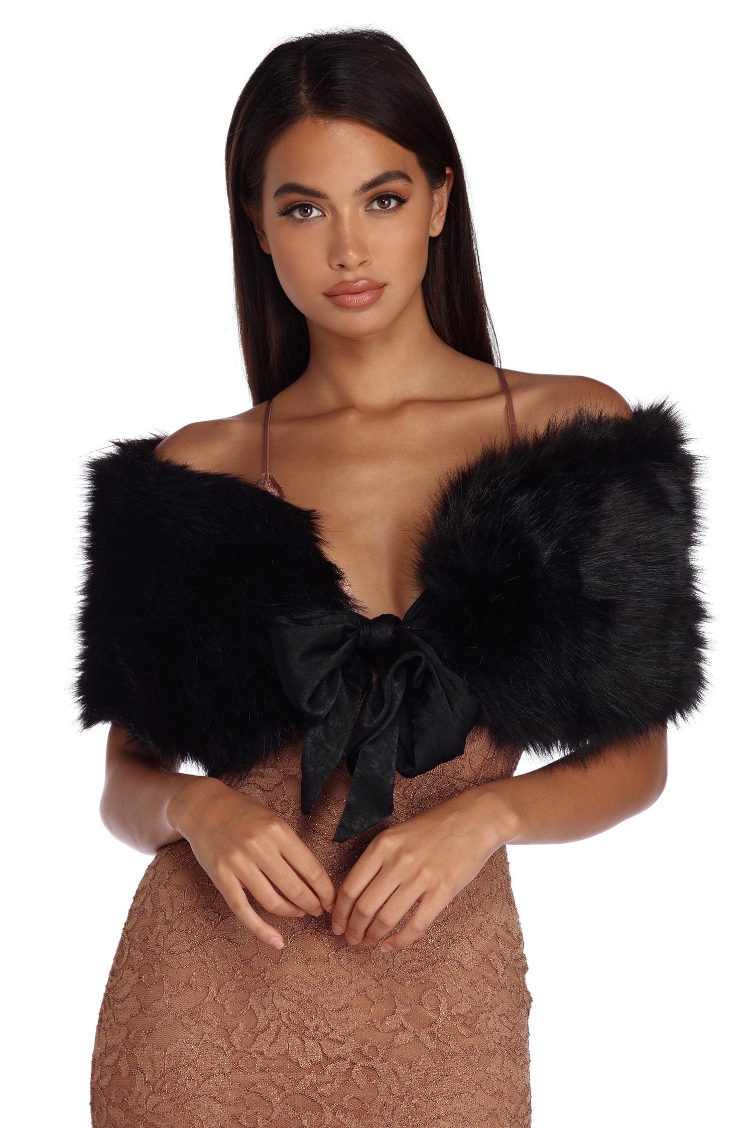 Fur Elegance Stole Wrap - Lady Occasions