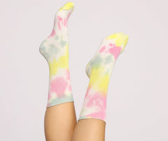 Tie Dye Crew Socks - Lady Occasions