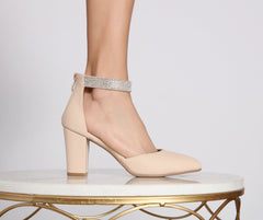 Radiant Stunner Block Heels - Lady Occasions