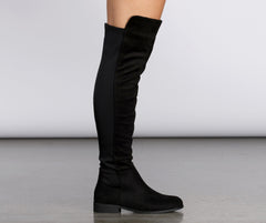 Flat Thigh High 50/50 Boots - Lady Occasions