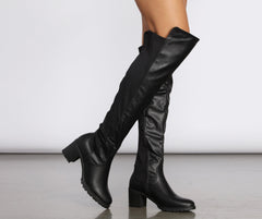 Can't Go 50/50 Over The Knee Boots - Lady Occasions