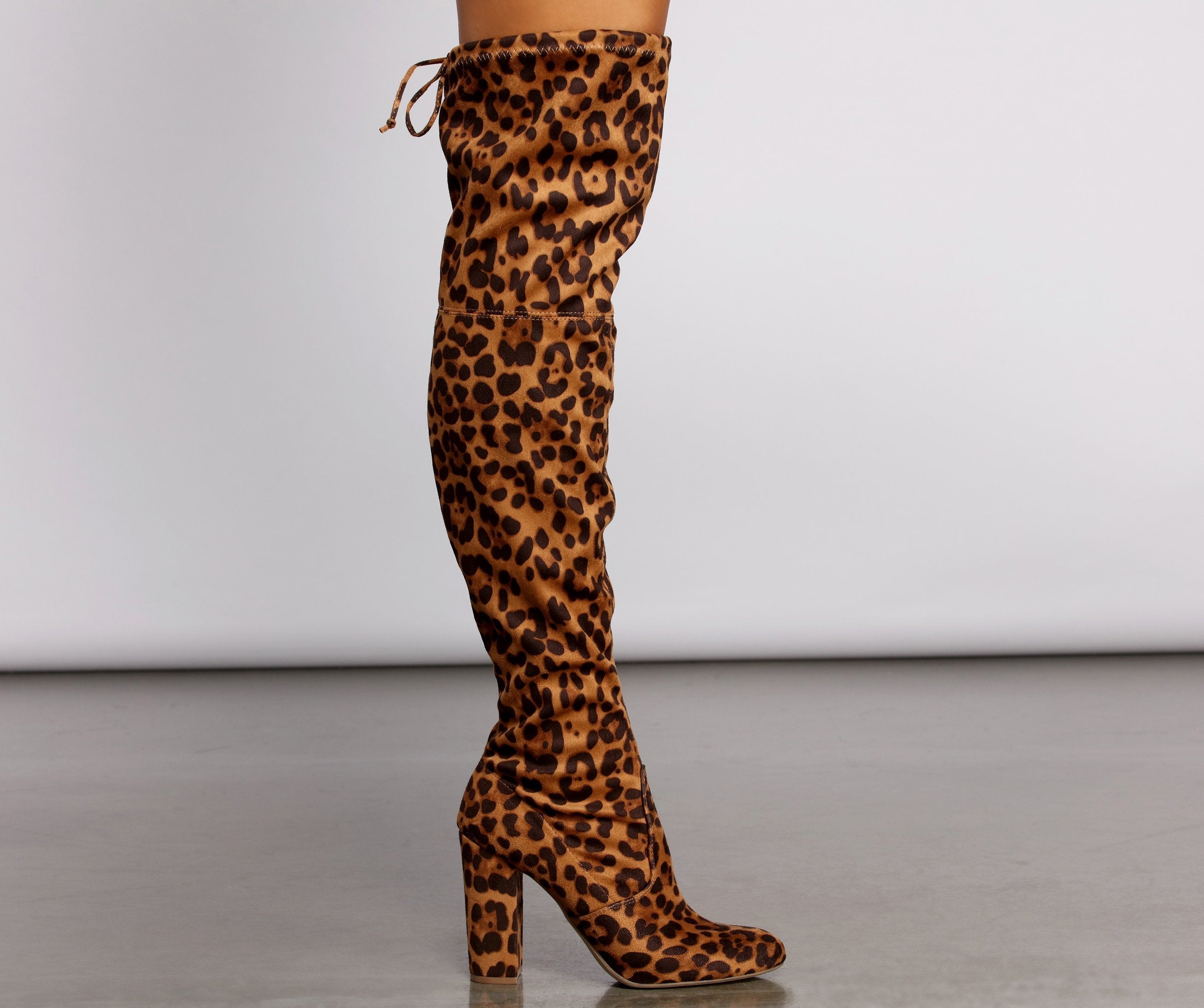 Fierce Fashionista Over The Knee Block Heel Boots - Lady Occasions